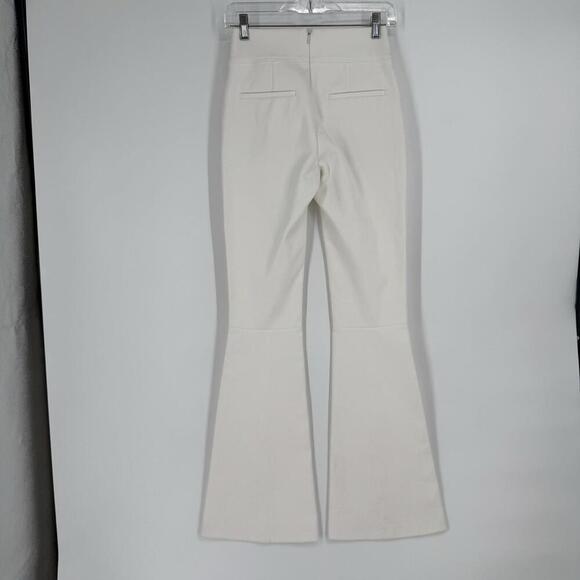 Maiyet pants 0 white high rise flare retro 70s minimalist festival beachy - Picture 5 of 5